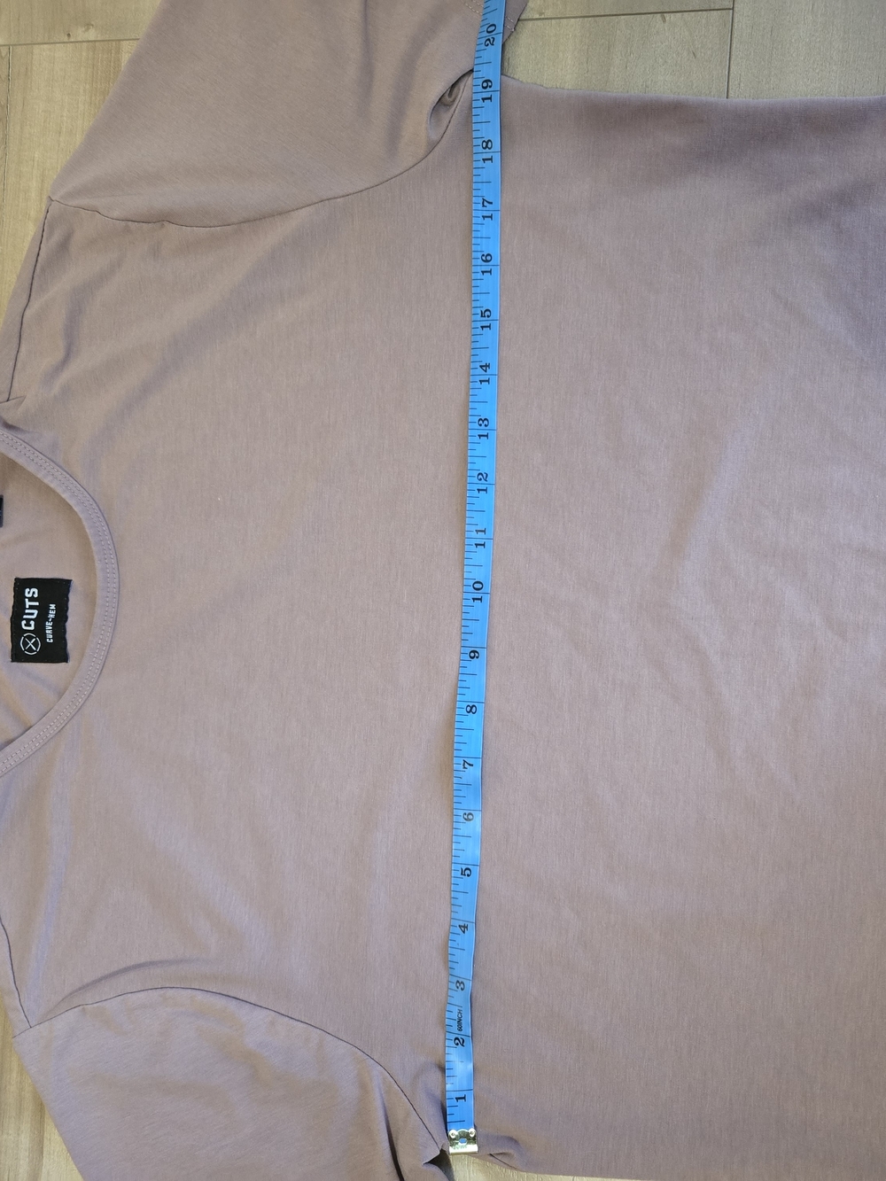 Cuts Clothing Men’s Medium AO Curve-Hem Short Sleeve Tee | Rosewood Mauve - Picture 5 of 8